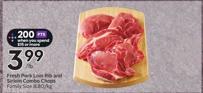 Fresh Pork Loin Rib and Sirloin Combo Chops