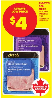 ZIGGY'S® DELI MEAT, 175 G