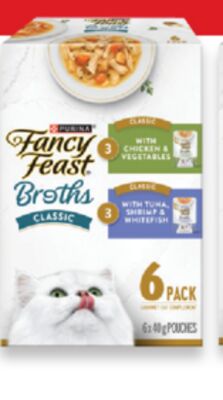 Fancy Feast Broths wet cat treats variety pack
