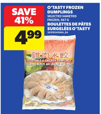 O'TASTY FROZEN DUMPLINGS, 567 G