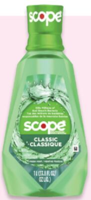 Scope mouthwash 1 L or Oral-B Pro-Health toothbrush