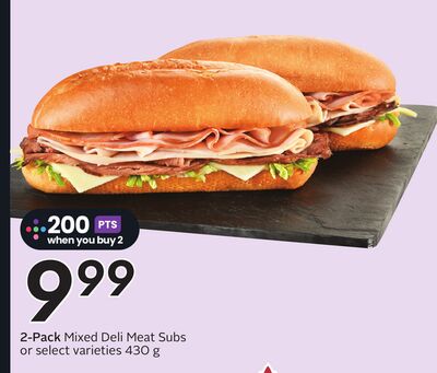 2-Pack Mixed Deli Meat Subs