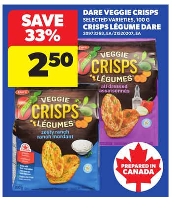 DARE VEGGIE CRISPS, 100 G