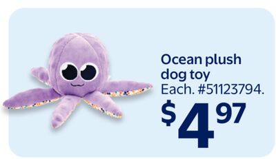 Ocean plush dog toy