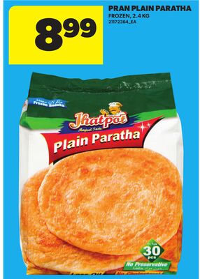 PRAN PLAIN PARATHA, 2.4 KG