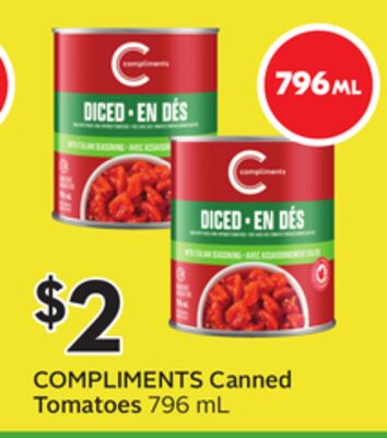 COMPLIMENTS Canned Tomatoes Black Frid'Eh