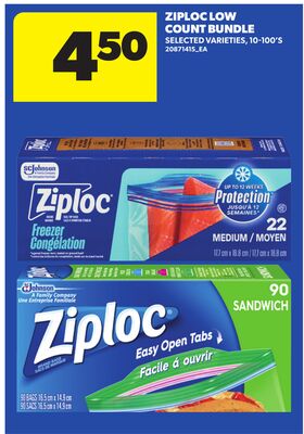 ZIPLOC LOW COUNT BUNDLE, 10-100'S