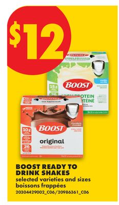 BOOST READY TO DRINK SHAKES