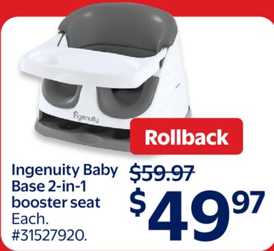 Ingenuity Baby Base 2-in-1 booster seat