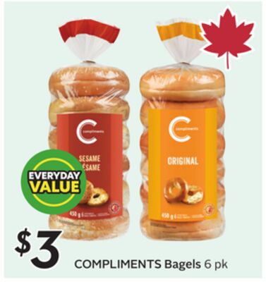 COMPLIMENTS Bagels