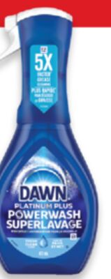 Dawn EZ-Squeeze or Powerwash spray dish soap