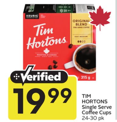 TIM HORTONS Single Serve Coffee Cups