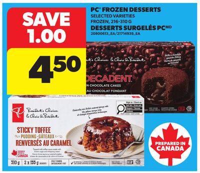 PC® FROZEN DESSERTS, 216-310 G