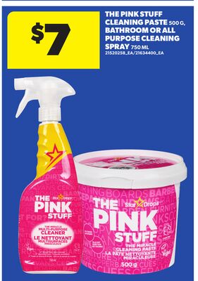 THE PINK STUFF CLEANING PASTE 500 G, BATHROOM OR ALL PURPOSE CLEANING SPRAY 750 ML