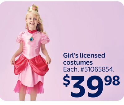 Girl's licensed costumes