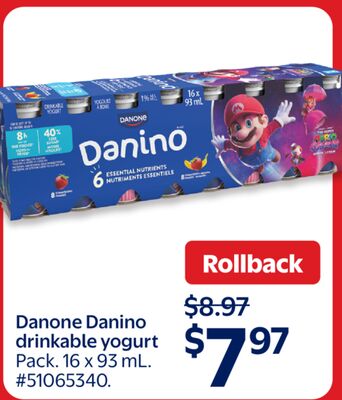Danone Danino drinkable yogurt