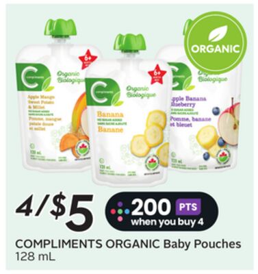 COMPLIMENTS ORGANIC Baby Pouches