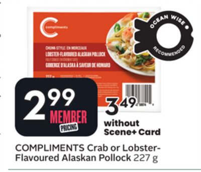 COMPLIMENTS Crab or Lobster-Flavoured Alaskan Pollock