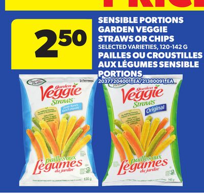 SENSIBLE PORTIONS GARDEN VEGGIE STRAWS OR CHIPS, 120-142 G