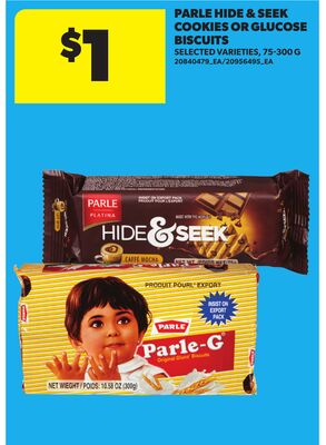 PARLE HIDE & SEEK COOKIES OR GLUCOSE BISCUITS, 75-300 G
