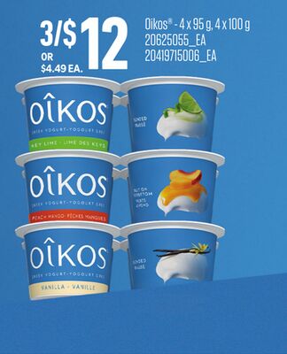 OIKOS®, 4 x 95 g, 4 x 100 g