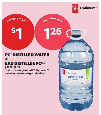 PC® DISTILLED WATER, 4 L
