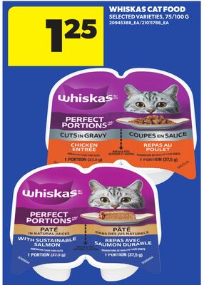 WHISKAS CAT FOOD, 75/100 G