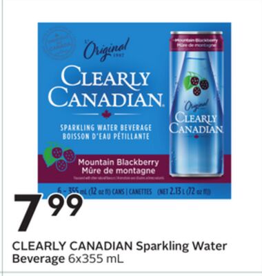 CLEARLY CANADIAN Sparkling Water Beverage