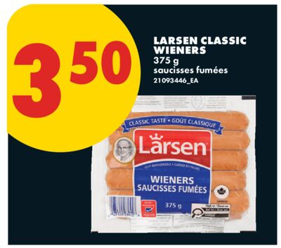 LARSEN CLASSIC WIENERS, 375 g