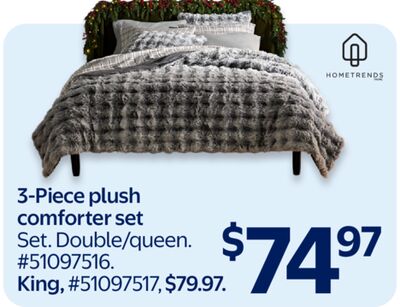 3-Piece plush comforter set