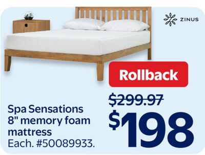 Spa Sensations 8" memory foam mattress