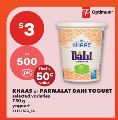 KHAAS OR PARMALAT DAHI YOGURT, 750 G