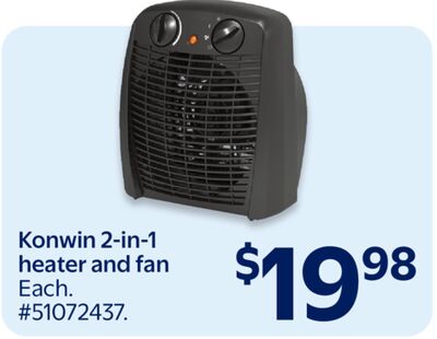 Konwin 2-in-1 heater and fan