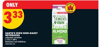EARTH'S OWN NON-DAIRY BEVERAGES, 1.75/1.89 L